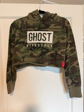 Ghost Lifestyle Women’s Camo Cropped Hoodie - Green